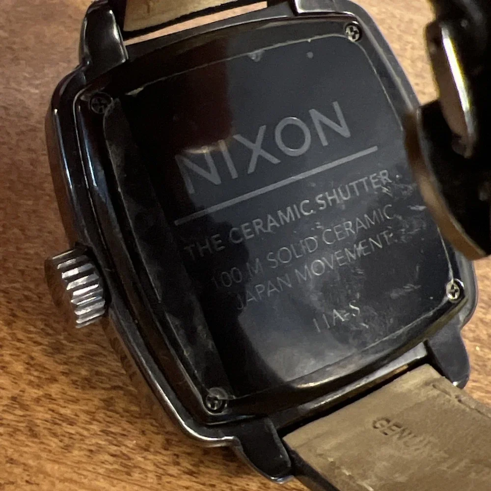 Men's Nixon Hot Stepper‎ The Ceramic Shutter 42mm Square Case Ceramic Watch